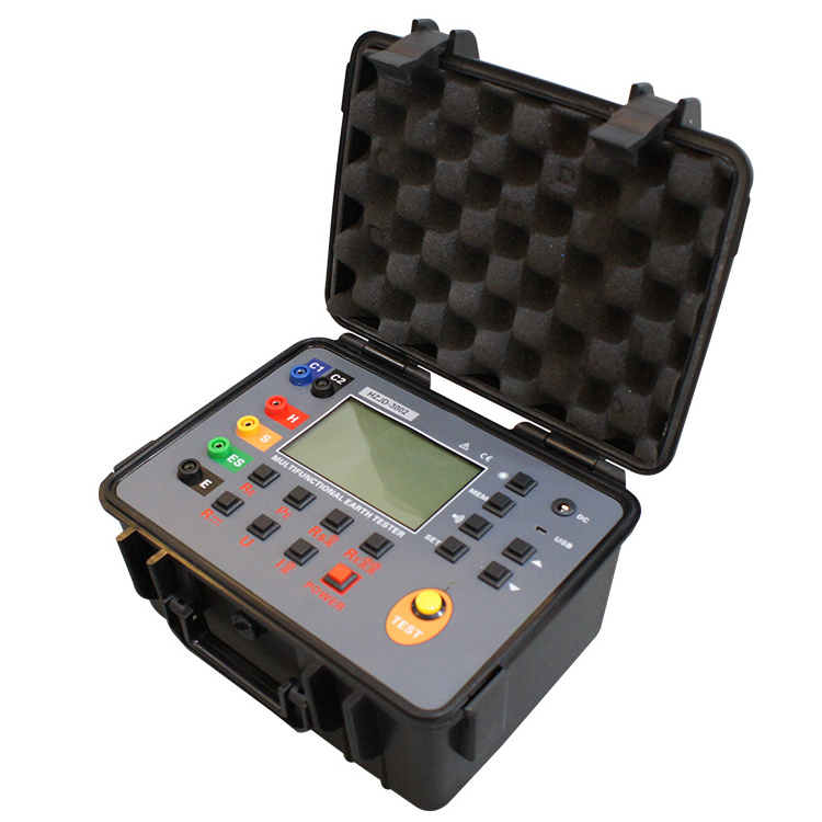 Huazheng Electric HZJD-3002 Double Clamp Earth Resistance Tester Resistivity Test with USB Interface