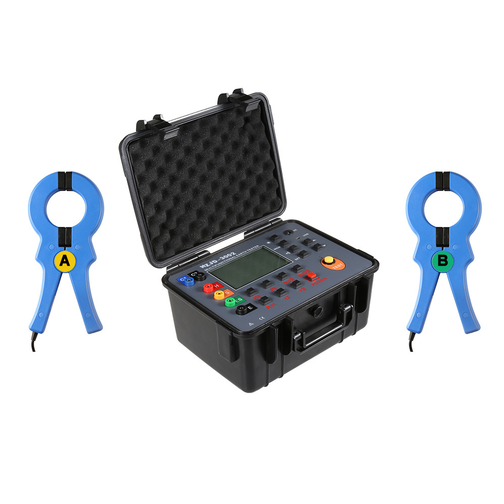 Huazheng Electric HZJD-3002 Double Clamp Earth Resistance Tester Resistivity Test with USB Interface