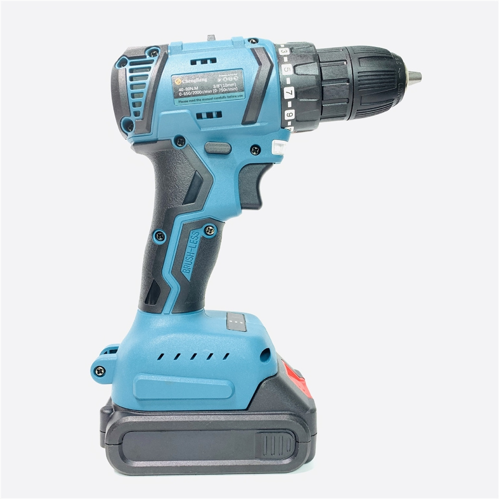 80N.m Torque High Power Lithium Cordless Impact Drill Rechargeable High Speed Electric Hand Drill Brushless Electric Screwdriver