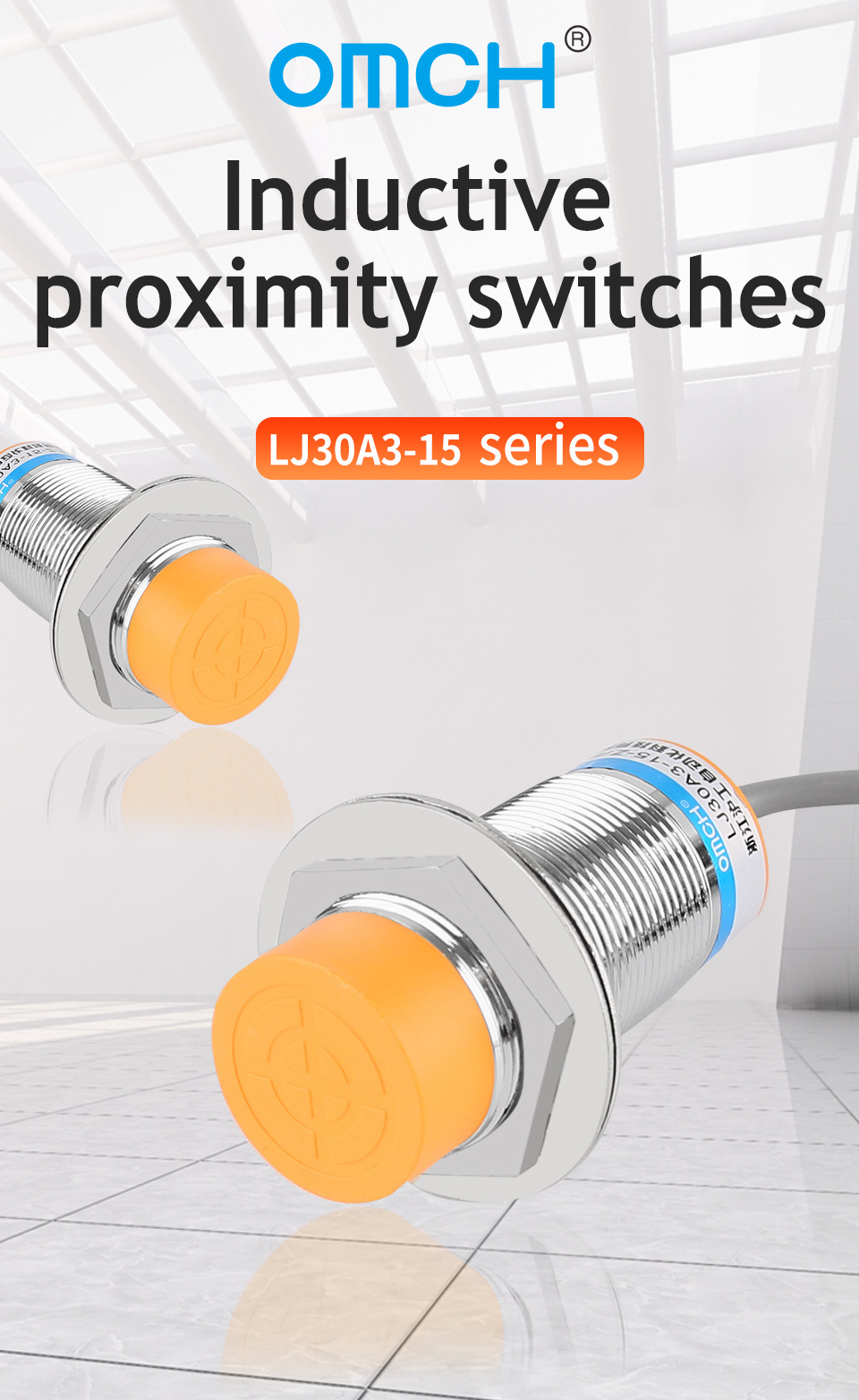 OMCH M30  Metal Inductive Switch LJ30A3-10  LJ30A3-15 Proximity Switch Sensor NPN PNP NC NO DC6-36V Detection Distance 10MM 15MM