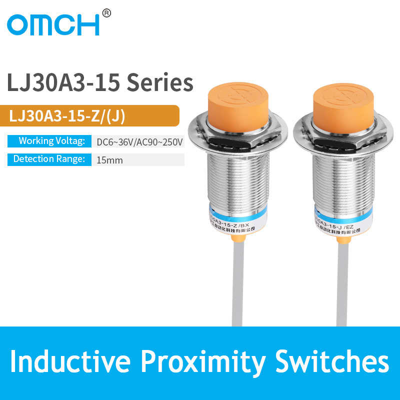 OMCH M30  Metal Inductive Switch LJ30A3-10  LJ30A3-15 Proximity Switch Sensor NPN PNP NC NO DC6-36V Detection Distance 10MM 15MM