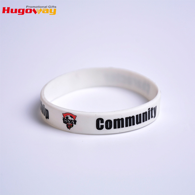 OEM Manufacture personalised football fan wrist band motivational rainbow custom wristbands cheap silicone rubber maker