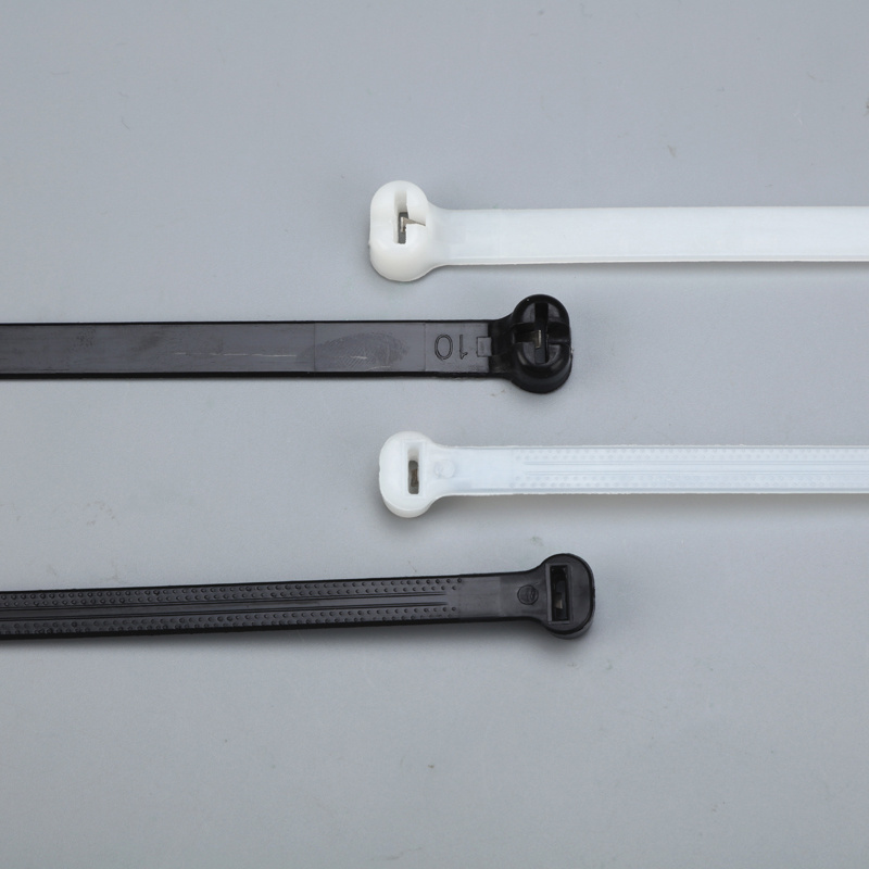 Stainless steel barb nylon cable tie