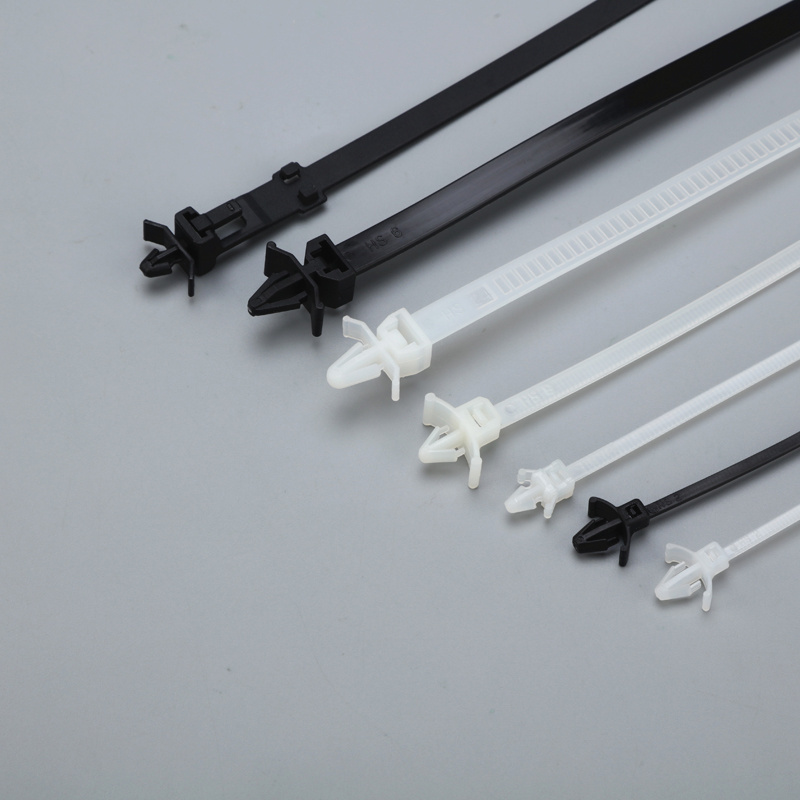 Nylon 66 Cable Zip Ties Manufacturers Customizable Price Self-locking Push Mount Zip Ties