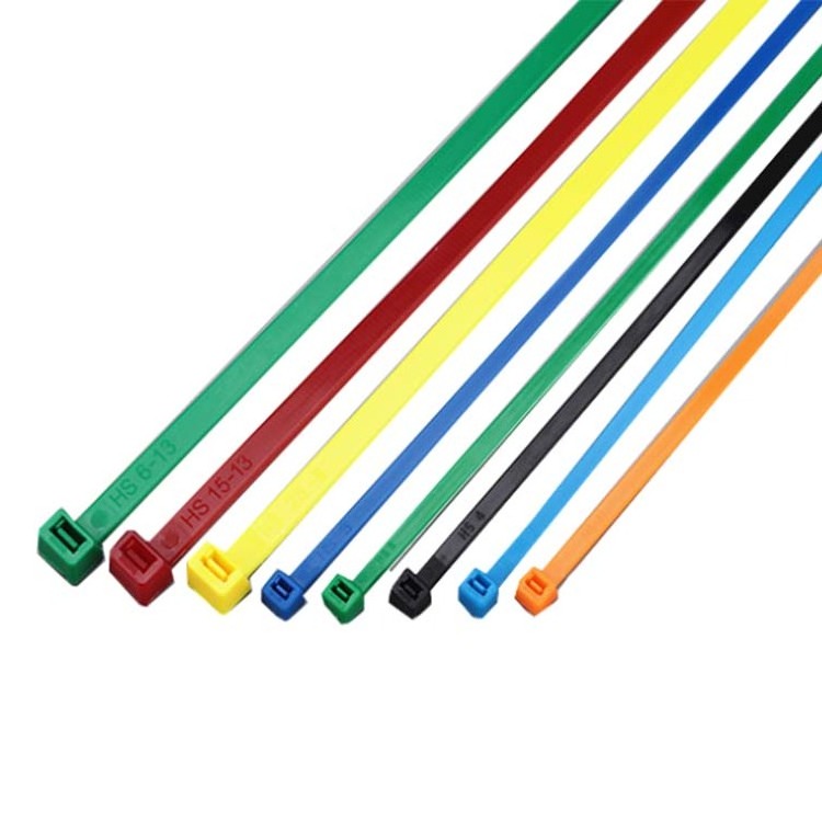 Elastic Colorful Zip Tie Nylon 66 Tie Wraps Self Locking  Plastic Tie Cable