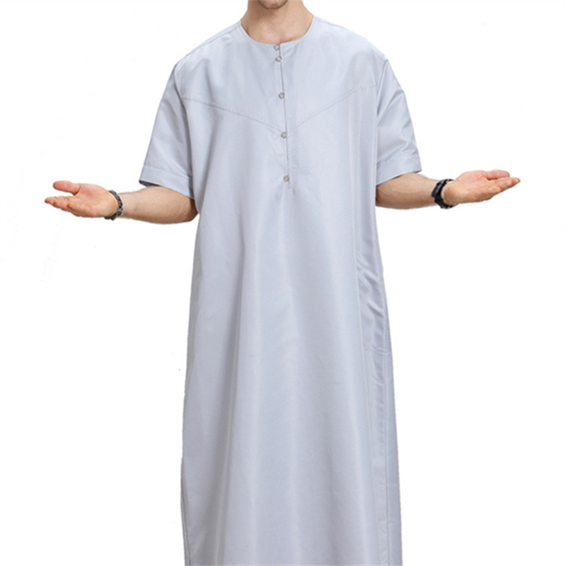 Luxury Gowns Como Crepe Plain Fabric Elrah Malaysia Baju Melayu Slim Fit Kurta Sets For Men