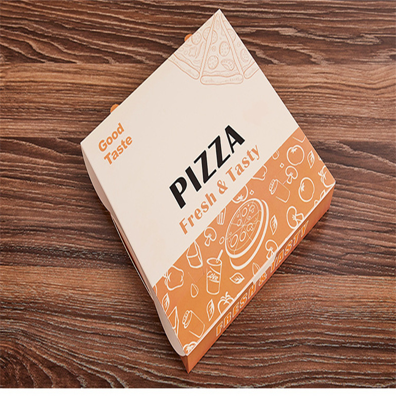 Made In China High Quality Custom Different Types 10/12/14/19 Inch Yellow Disposable Slim Pizza Boxes In Turkey