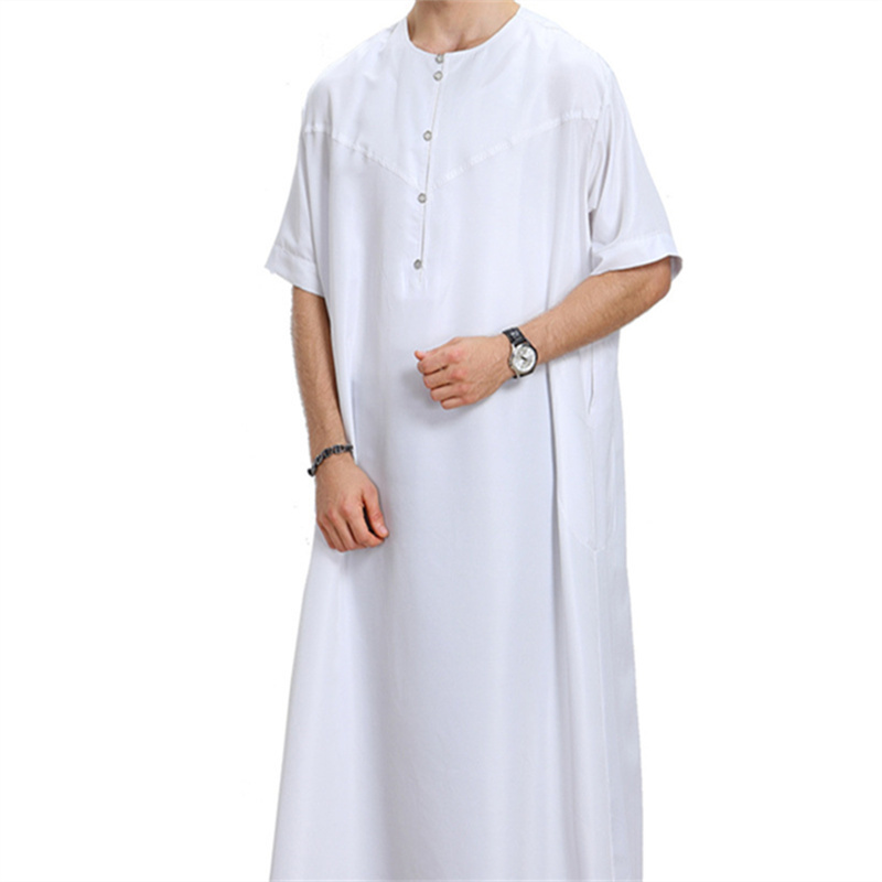 Luxury Gowns Como Crepe Plain Fabric Elrah Malaysia Baju Melayu Slim Fit Kurta Sets For Men