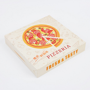 Made In China High Quality Custom Different Types 10/12/14/19 Inch Yellow Disposable Slim Pizza Boxes In Turkey