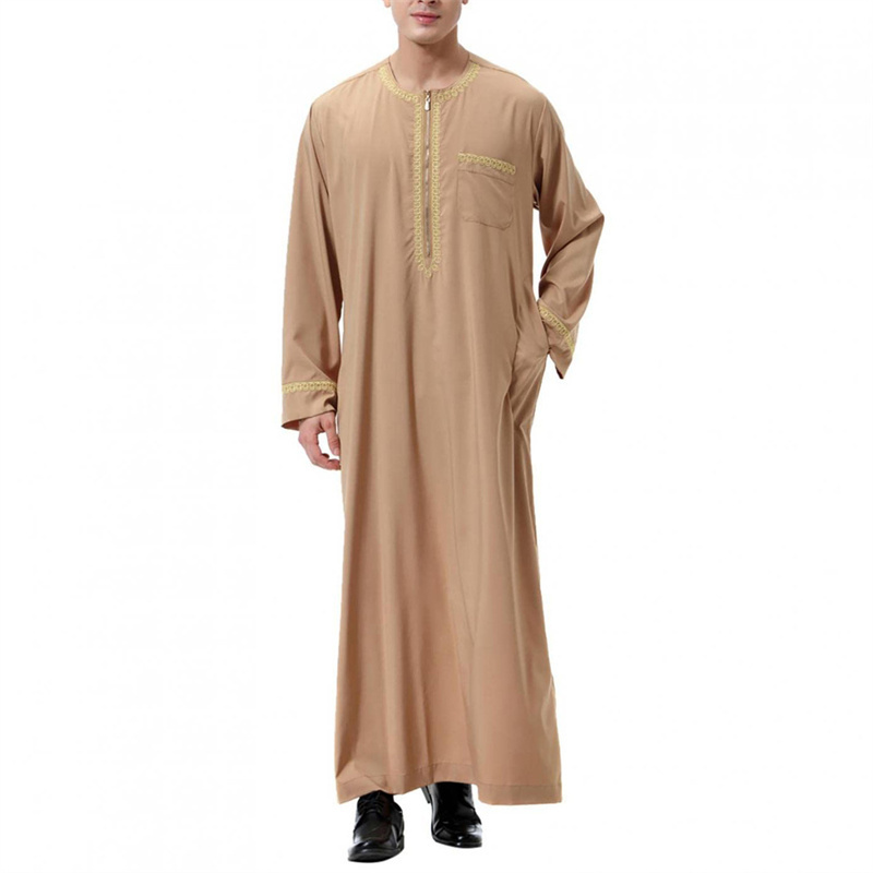 Wholesale Custom New Arrival Muslim Dress Men Islamic Clothing Men White Muslim Abaya Dubai Men Abaya Wholesale