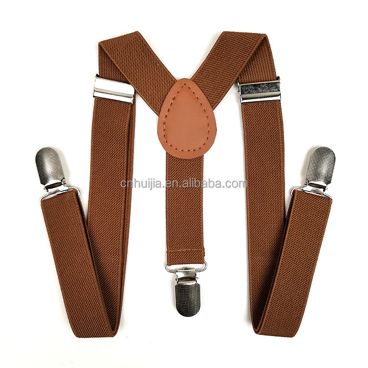 Fashion Suspenders For Men 6 Clips Braces Leather Suspenders Men Elastic Trousers Strap Bretelle pour for Men