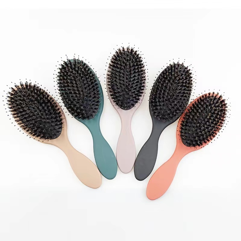 Women Fashion Magic Paddle Hard Bristles Brush Mixed Boar Bristle Hair Wig Extension Set For Extension