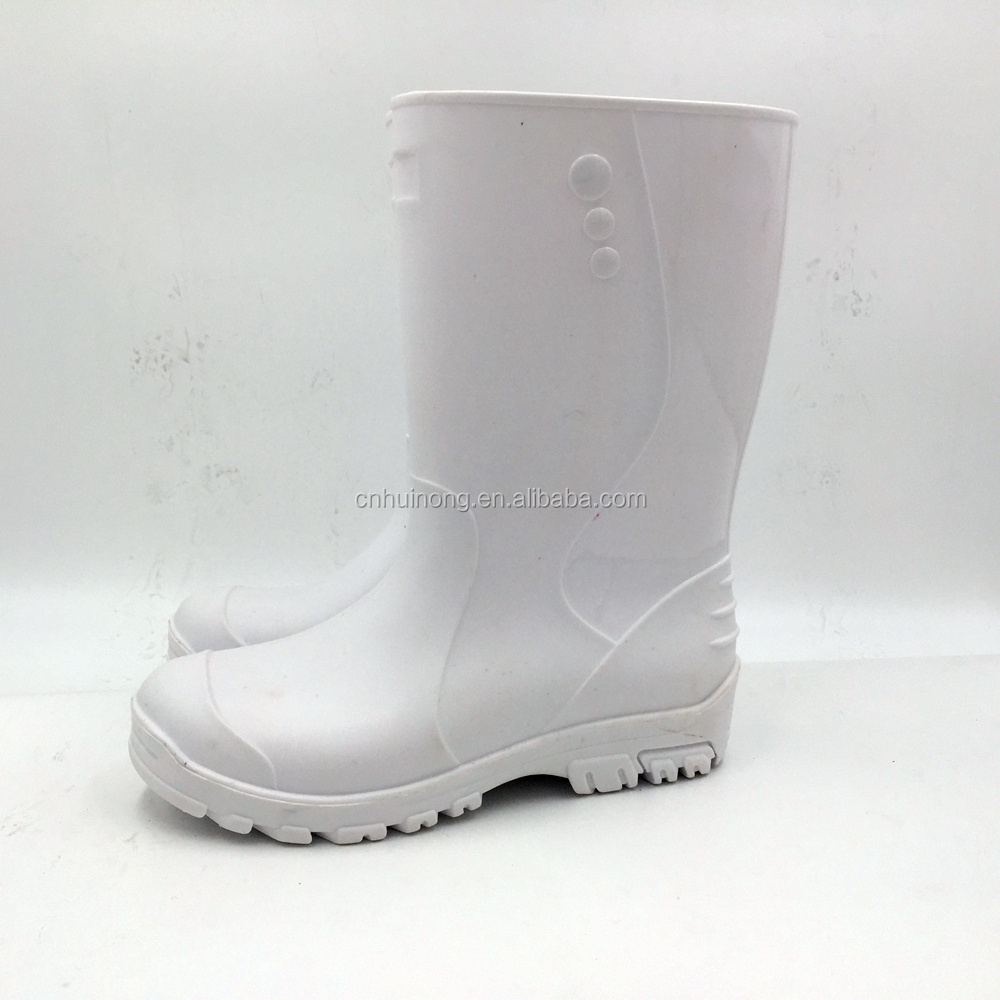 HN-201F Custom made lady food industry boots kitchen white work wellington boots