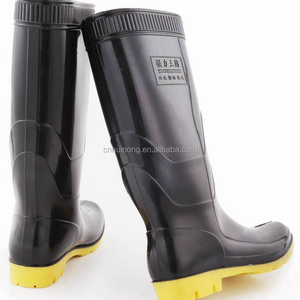 HN306C black cheap custom car wash wellington rain boots for men PVC gumboots