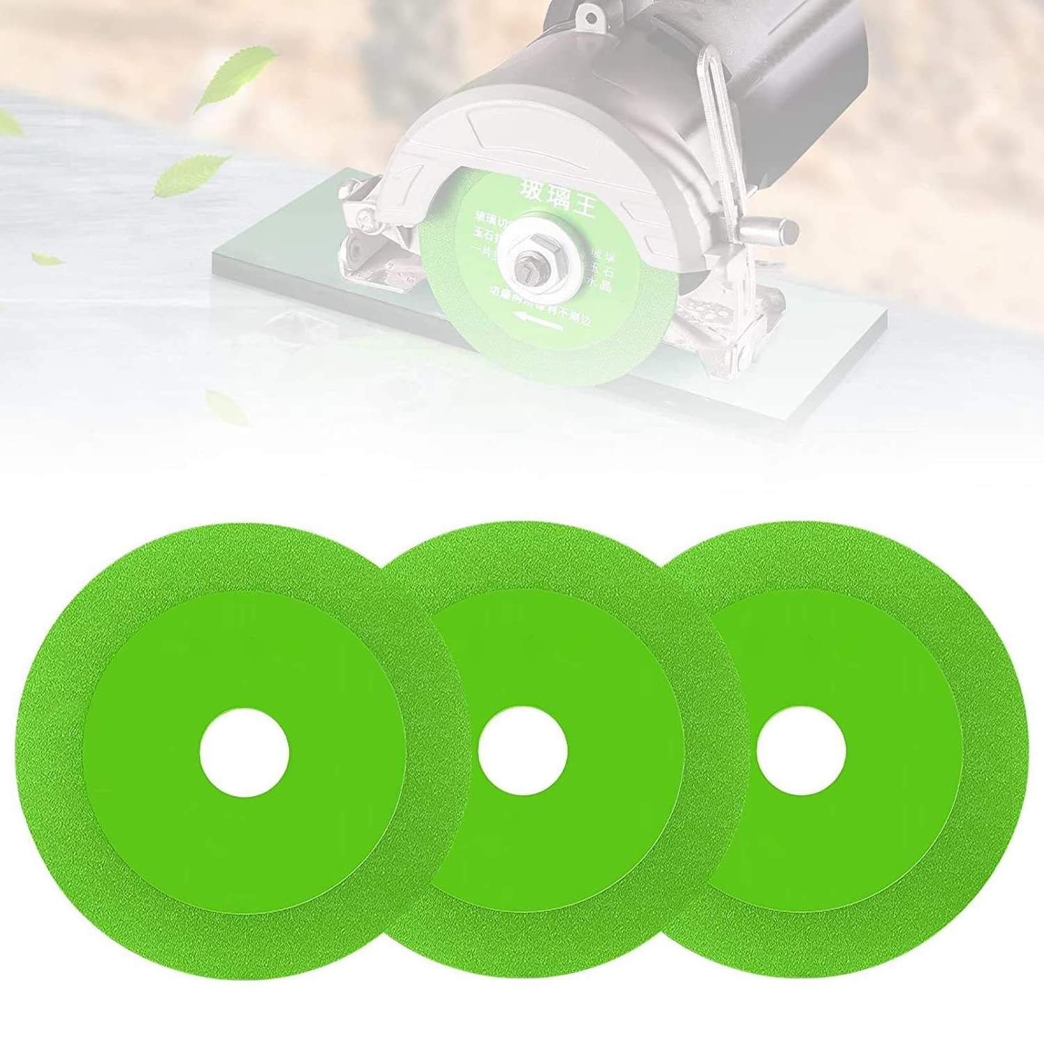 4 inch green super thin ultra-thin vacuum brazed diamond circular saw blade for glass cutting disc ceramic