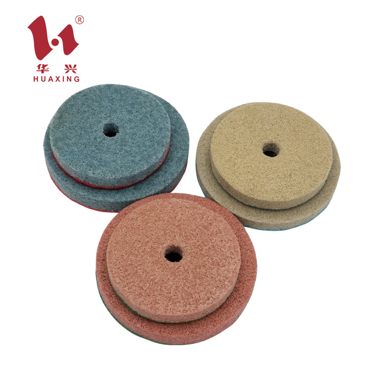 Huaxing 4inch 100mm diamond sponge polishing foam pads for marble stone