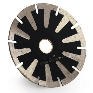 Diamond Granite Blade Concave Curved Disc Diamond Saw Blade T-Segmented Turbo Rim Cutting Disc