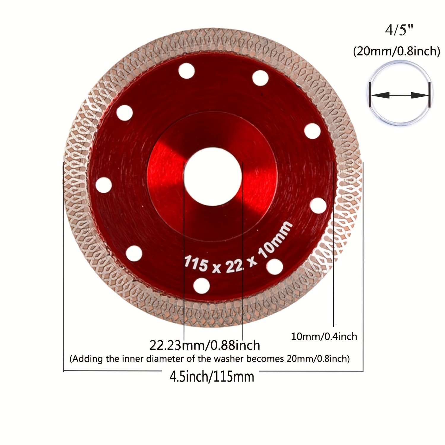 4.5 Inch 4 Inch Diamond Tile Blade Ceramic Saw Blade Ultra-Thin Cutting Disc Wheel For Ceramic Granite Marble Tile