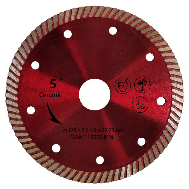 diamond turbo corrugated blades granite continuous rim cutting disc cutter saw blade for quartz stone cutting