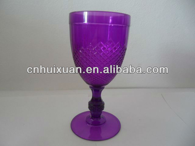 wine toasting  crystal cocktail novelty embossed wine glasses/Plastic Champagne Glass Wholesale old fashion Goblet Wine Glass