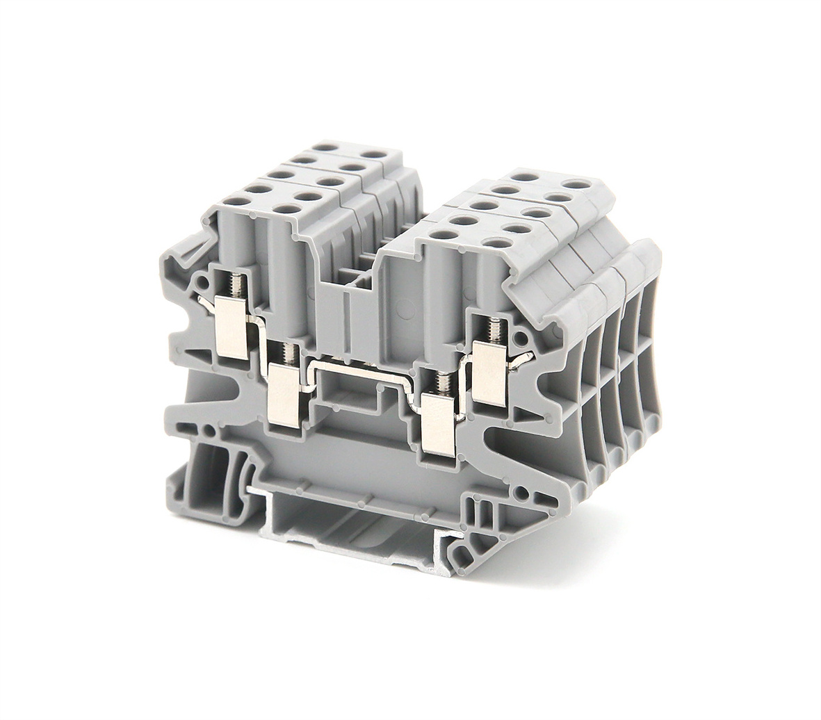 UT 4-QUATTRO 1000V high voltage HV 4 conductor din rail 2 layer 2 in 2 out screw terminal block