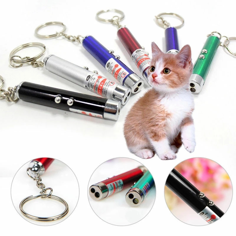 Laser Funny Cat Stick New Cool 2 In1 Red Laser Pointer Pen With White LED Light Children Play Cat Toy Training Tool