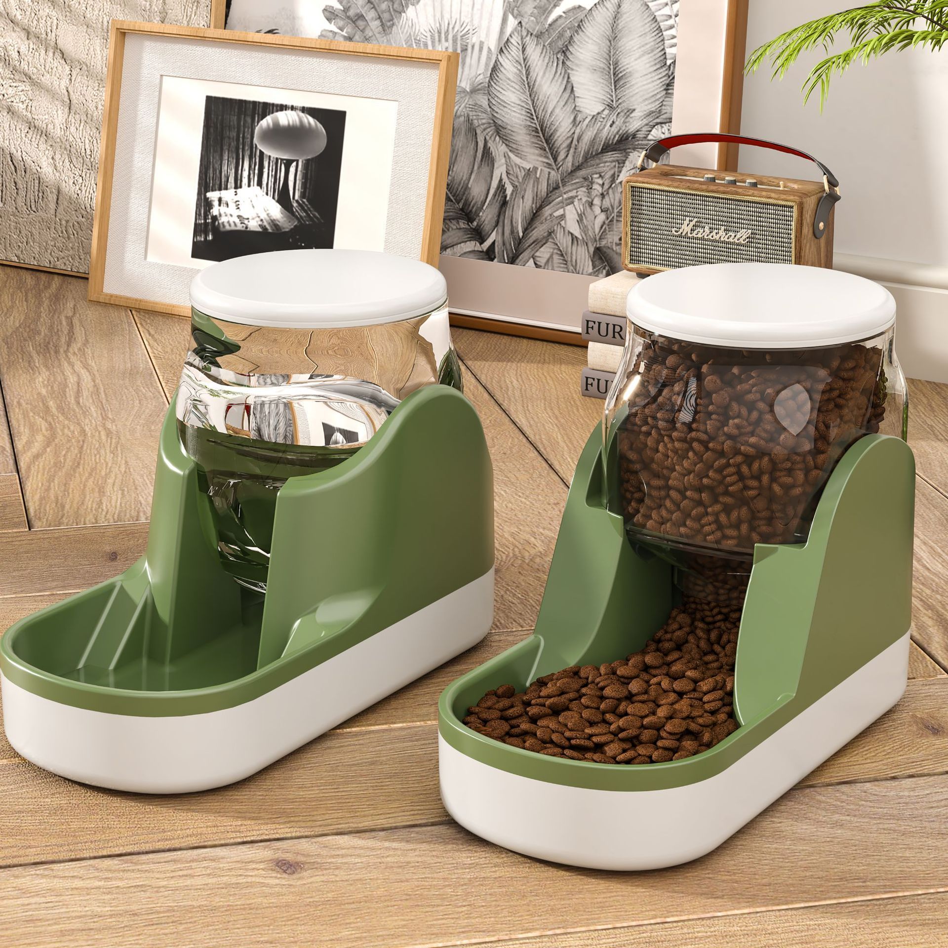 Pet automatic Feeder Water Cat Accessories Food Bowl Drinker for  Water Automatic Dispenser Bowl cat Water Fountain For cat