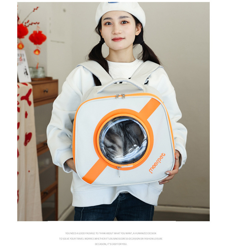 Pet Cat Carrier Bag Cat Backpack Breathable Portable For Cats Small Dogs Carrying Pet Supplies Outdoor Travel Backpack