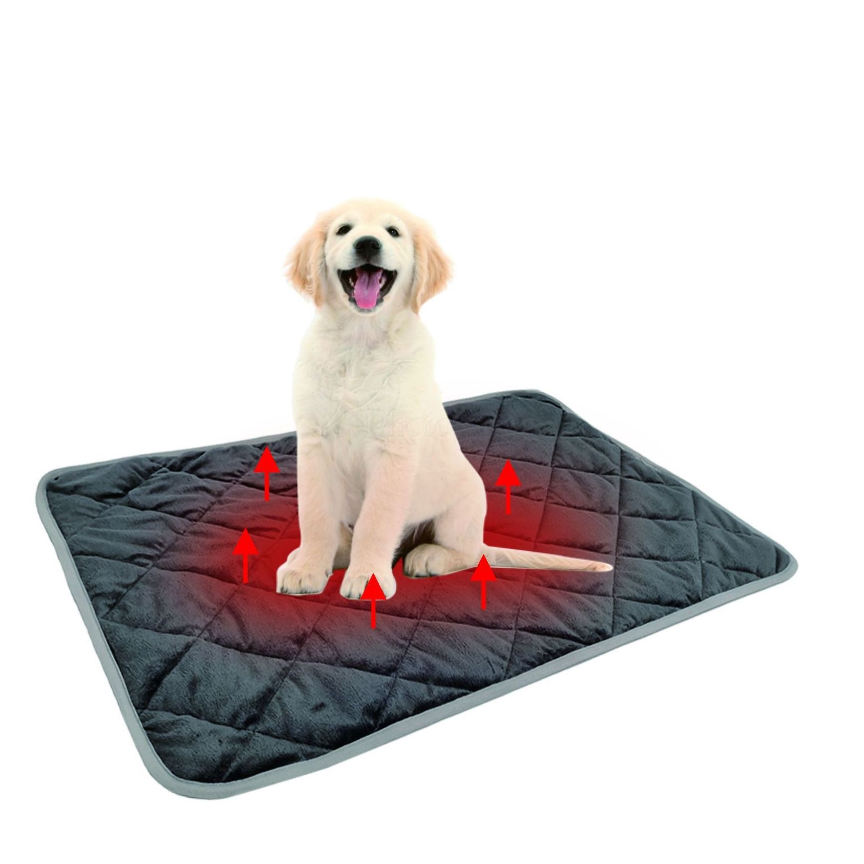 Dog Self Heating Pad Pet Warming Cushion Bed for Medium Large Dogs and Cats Reflects Pets Own Thermal