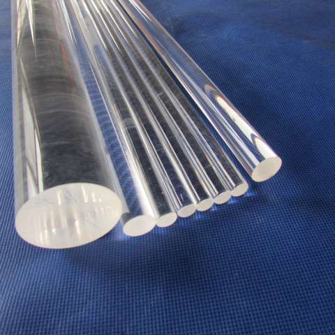 HY manufacture supply High Quality Clear Glass Quartz Optical light guide Clear Quartz Rod Glass