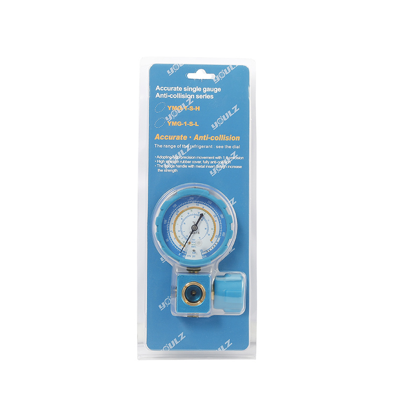 HVAC Refrigerant Manifold Gauges R404A plastic box with 150cm imported Charging hose Manifold gauge