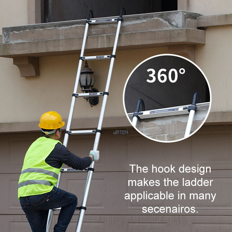 high strength multipurpose compact telescopic folding thickened stainless steel ladder