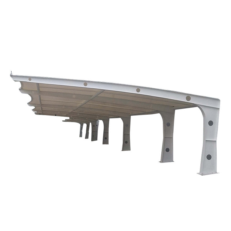 The strong and reliable carport and trellis are both steel and can be used as sunshade carports for parking lots