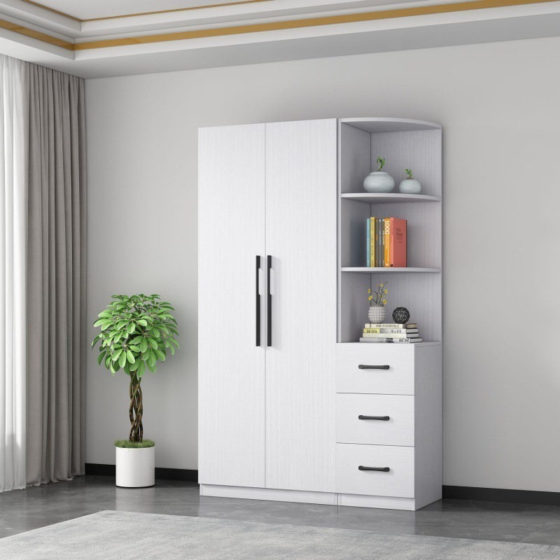 High Quality Large Storage Bedroom Furniture Combination Wooden Closet Wardrobe for Clothes with Drawers and Handles