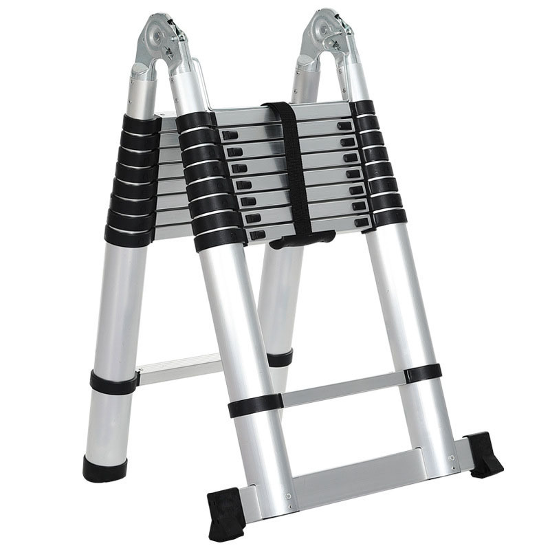 high strength multipurpose compact telescopic folding thickened stainless steel ladder