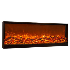 3 sided electric fireplace decorated with led flame