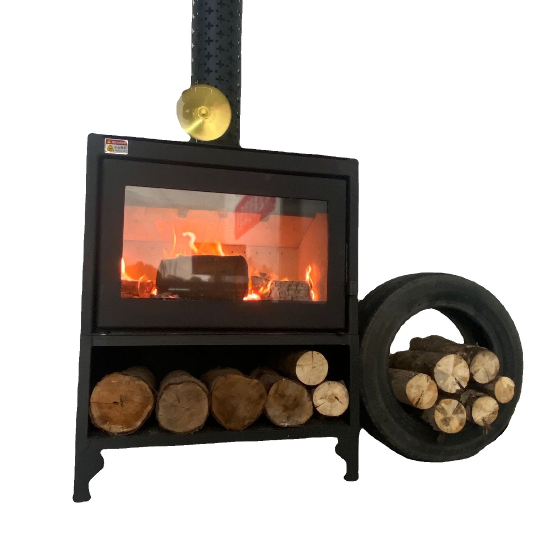 Rectangular Smokeless outdoor fireplace with chimney Tabletop Fire Pit wood ceiling mounted  fireplace indoor