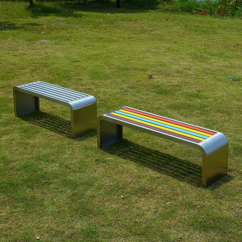 Modern Design Waterproof Garden and Park Teak Benches Modern Metal Wood Outdoor Furniture Patio Benches Seat for Sale