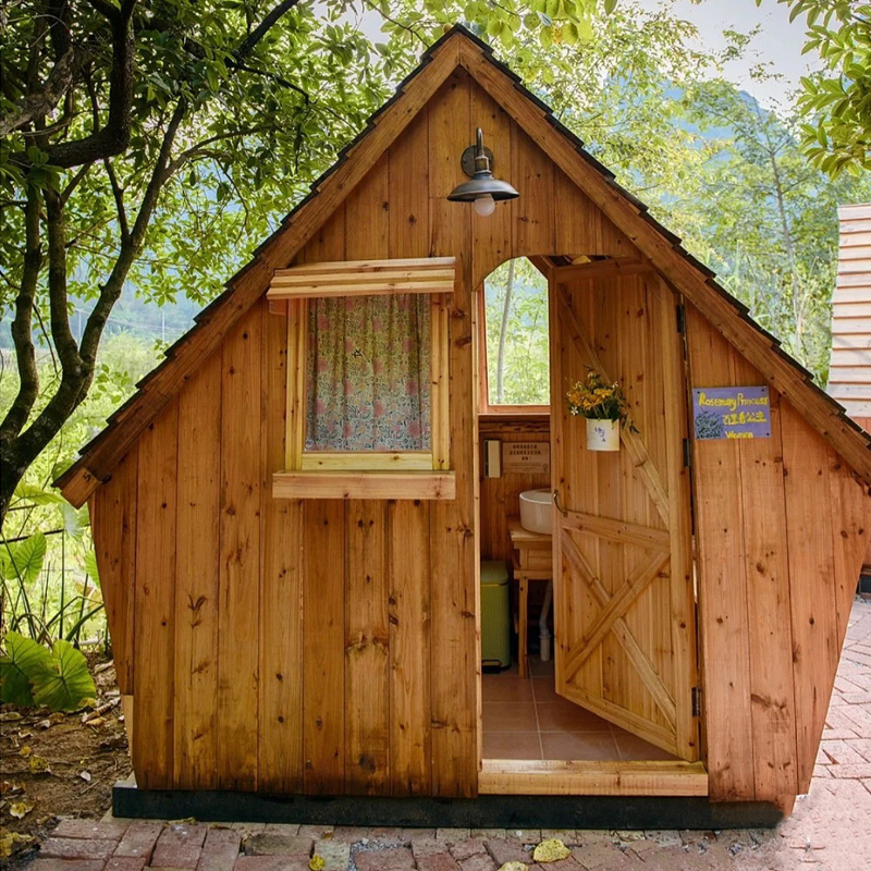 Beautiful  wooden log houses doors wood garden bungalow house wooden