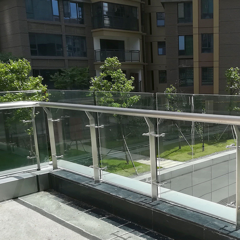 Popular fiber glass fence railing sliding door glass railing