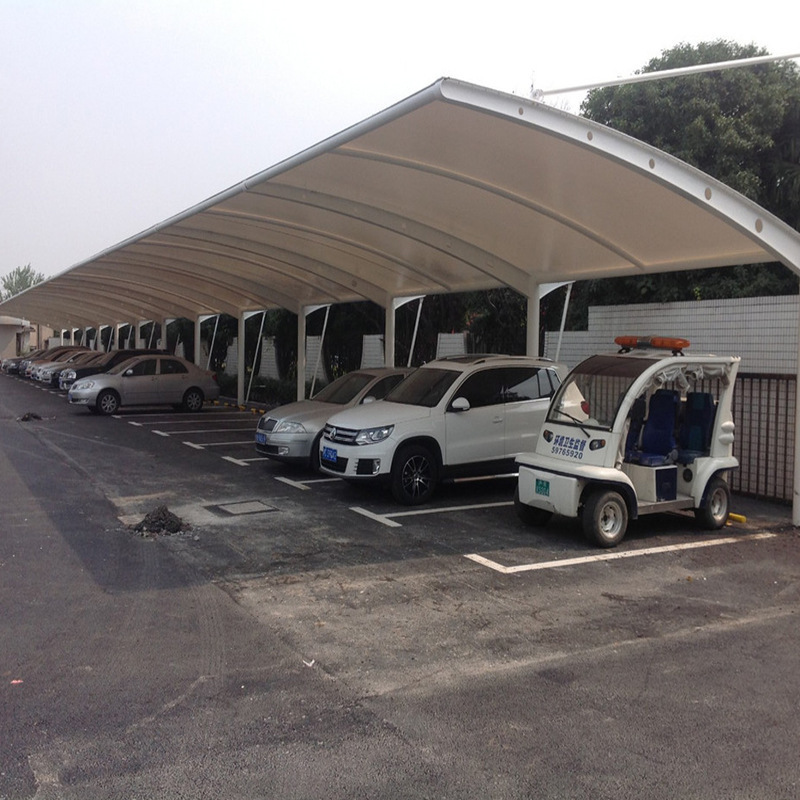 The strong and reliable carport and trellis are both steel and can be used as sunshade carports for parking lots