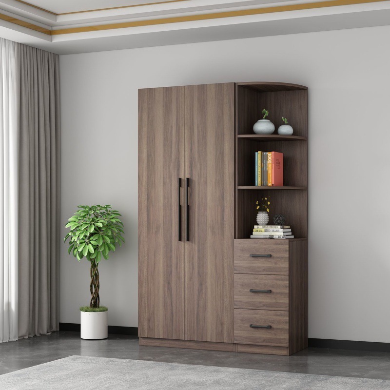 High Quality Large Storage Bedroom Furniture Combination Wooden Closet Wardrobe for Clothes with Drawers and Handles