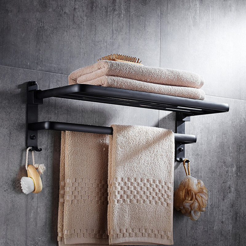 Wholesale Foldable Door-Back Towels Hanging Racks Stainless Steel towel rack wall mounted bathroom