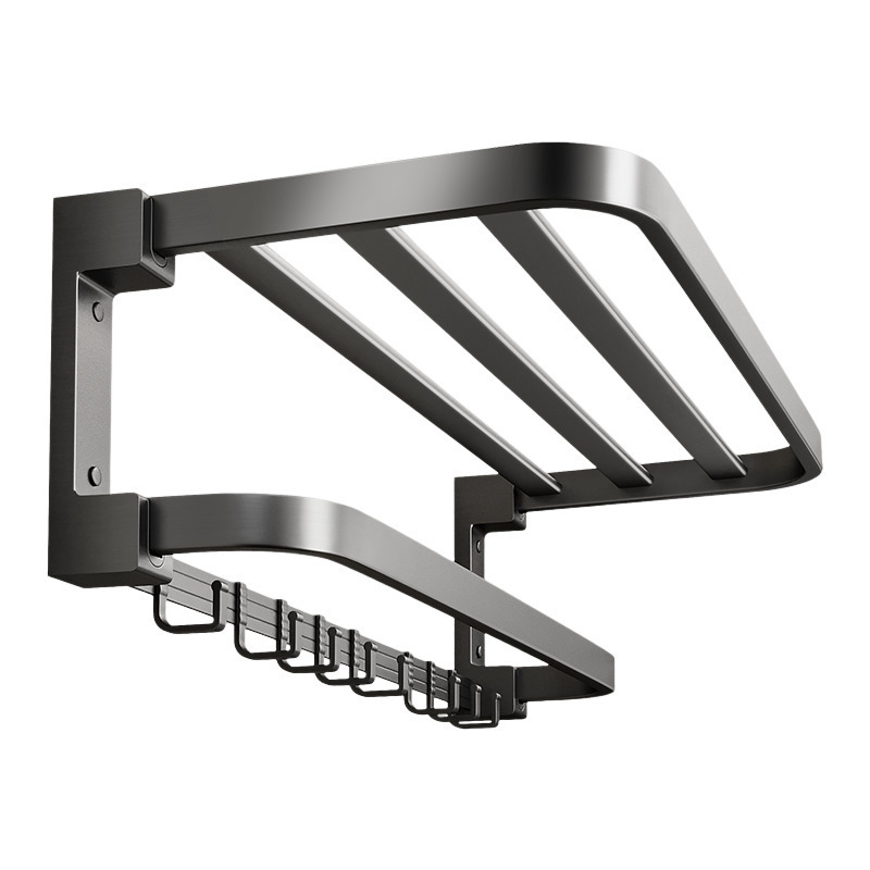 Wholesale Foldable Door-Back Towels Hanging Racks Stainless Steel towel rack wall mounted bathroom