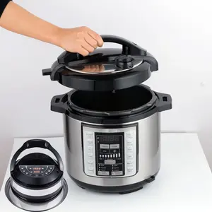 2 in 1 Multi Cooker Electric Pressure Cooker and Air Fryer Pressure Cooker with Fryer Lid