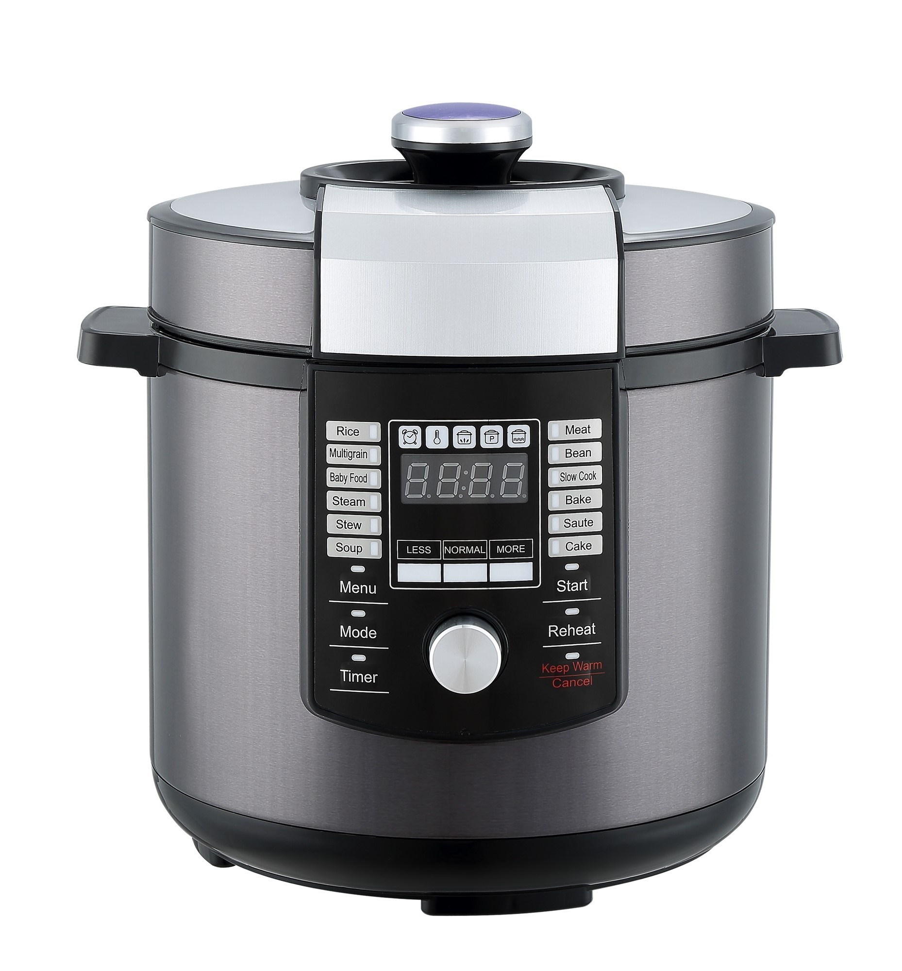 Electric Pressure Cooker 6 Quart With Stainless Steel Pot and Encode Control Panel