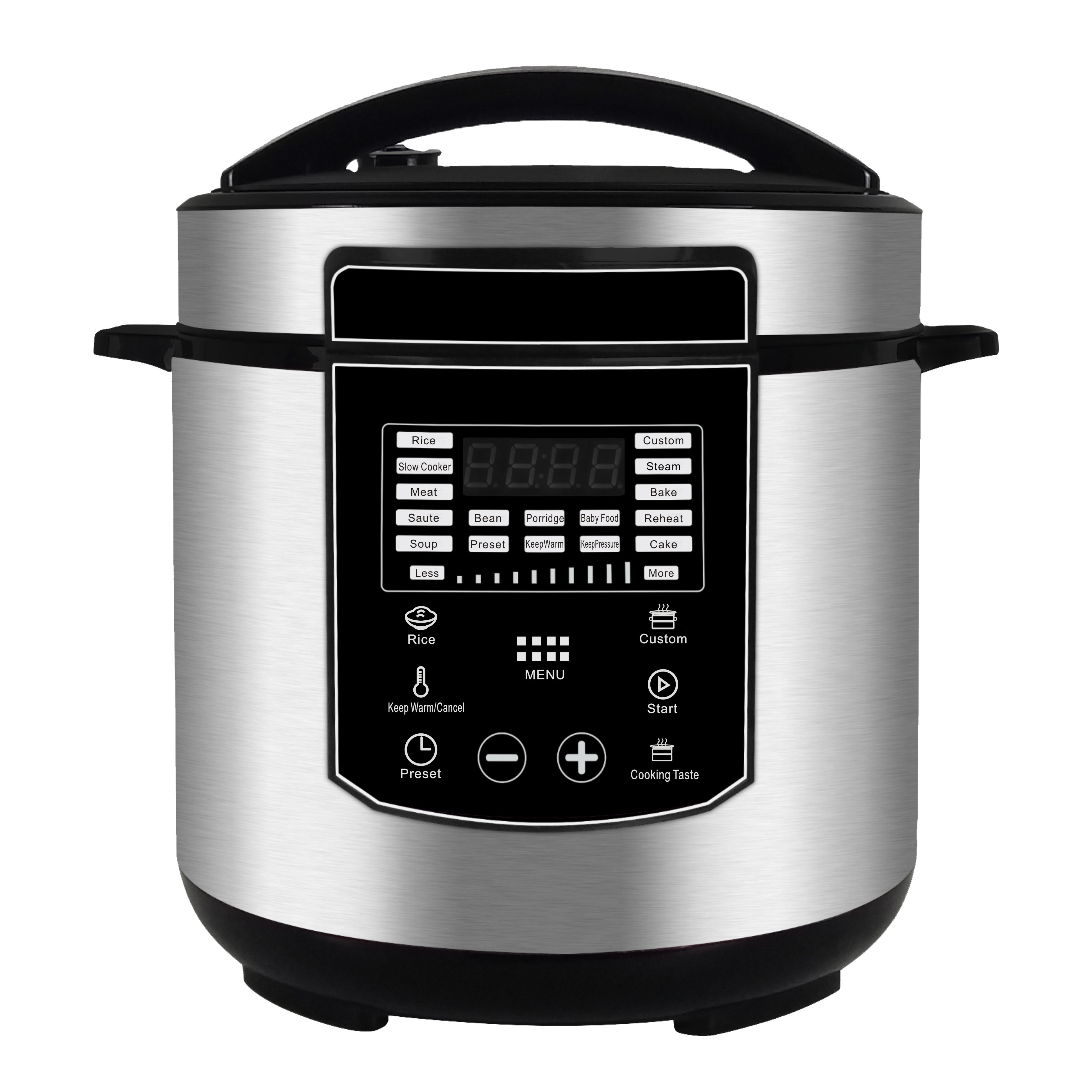 Programmable Electric Pressure Cooker Non-stick Coated Inner Pot 6Qt  Programmable Multi Pressure Cooker