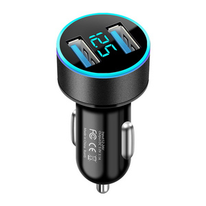 Wholesale LED Display Quick Charging 3.1A Portable Dual USB Car Mobile Charger for Phone