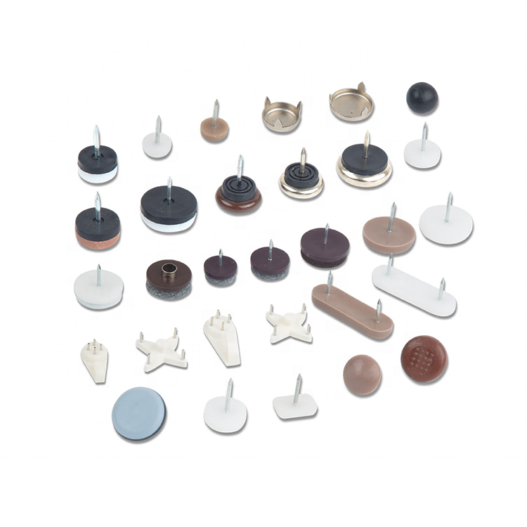 Custom Design New Type Felt Nali-on Glides Plastic Nail-on Glides Furniture Glides