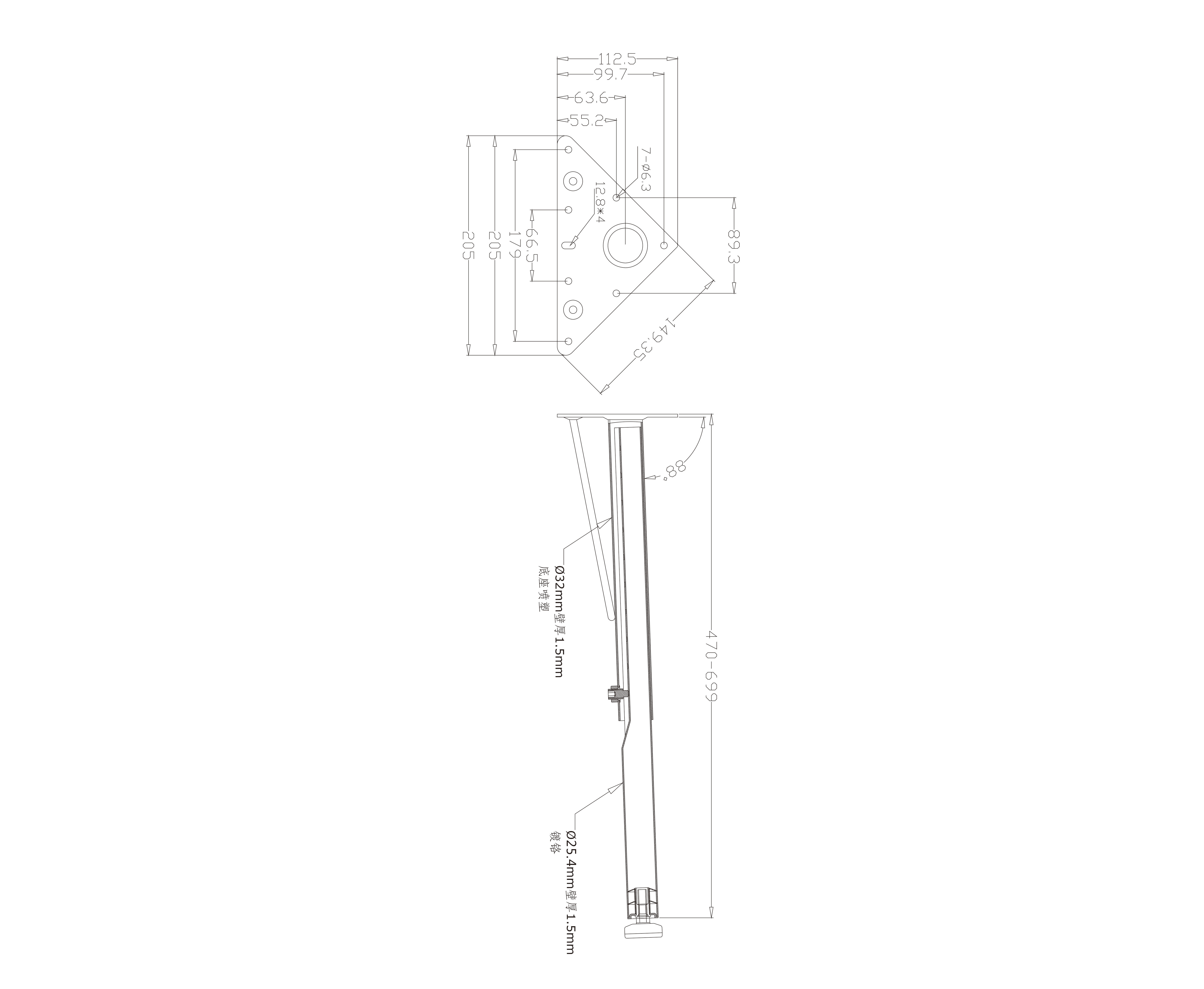 Best Quality Easy Installation Metal Folding Telescopic Adjustable Height Table Legs